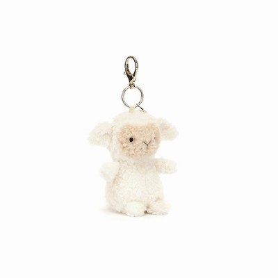 Jellycat Little Lamb Bag Charm New Zealand | GVLFX9312